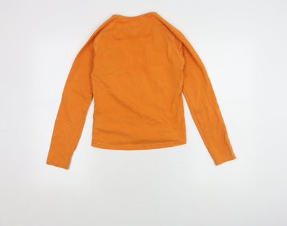 Womens UK Size XS Tommy Hilfiger Orange Basic T-Shirt