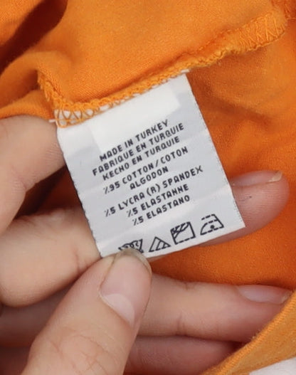 Womens UK Size XS Tommy Hilfiger Orange Basic T-Shirt