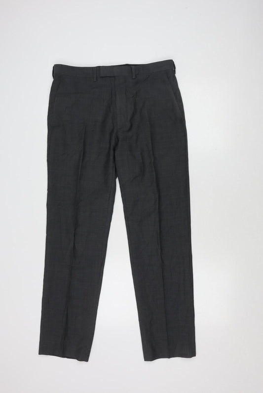 John Lewis Men's Black Dress Pants, Size 32R, Formal Wear