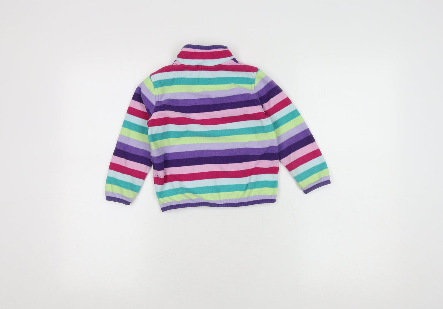 Land's End Girls Multicoloured Fleece Henley Sweatshirt, 3 Years