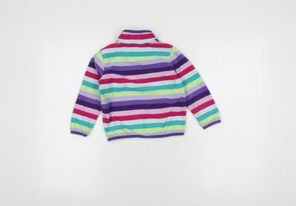 Land's End Girls Multicoloured Fleece Henley Sweatshirt, 3 Years