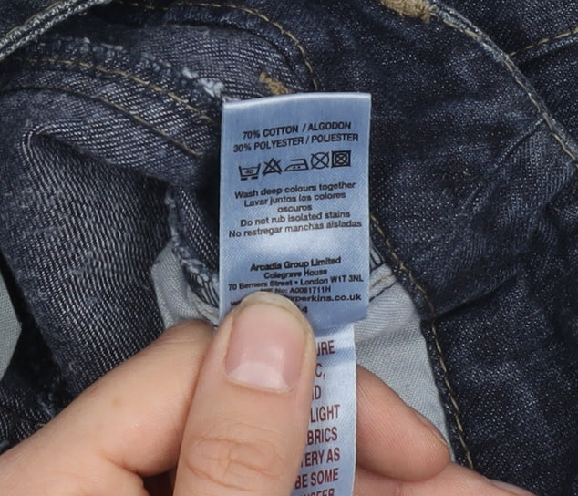 Dorothy Perkins Women's Blue Denim Pencil Skirt Size 6