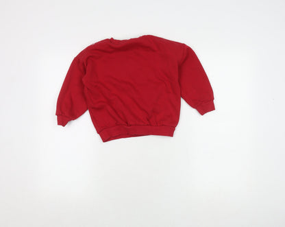 Marvel Spiderman Boys' Red Sweatshirt 4-5 Years Pullover