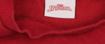 Marvel Spiderman Boys' Red Sweatshirt 4-5 Years Pullover