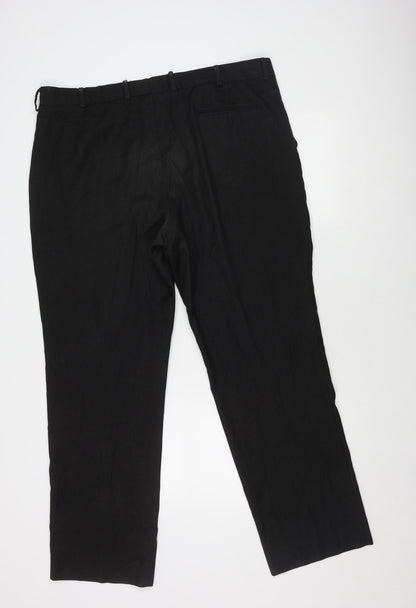Karl Jackson Black Mens Dress Trousers 40in Waist