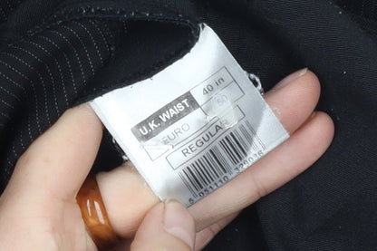 Karl Jackson Black Mens Dress Trousers 40in Waist