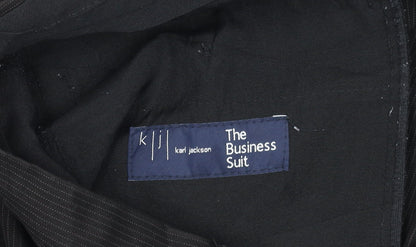Karl Jackson Black Mens Dress Trousers 40in Waist