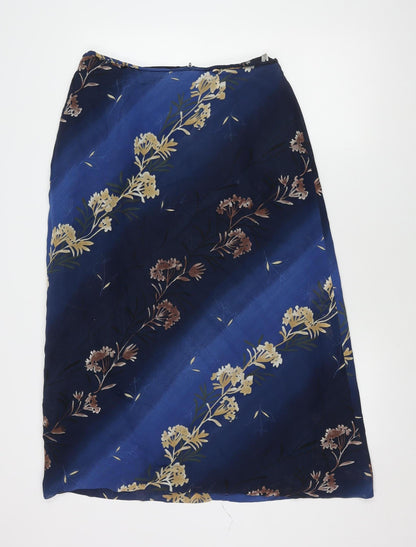 Lakeland Women's Blue Floral Skirt, Size 16