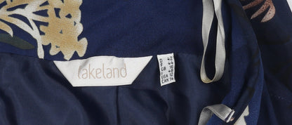 Lakeland Women's Blue Floral Skirt, Size 16