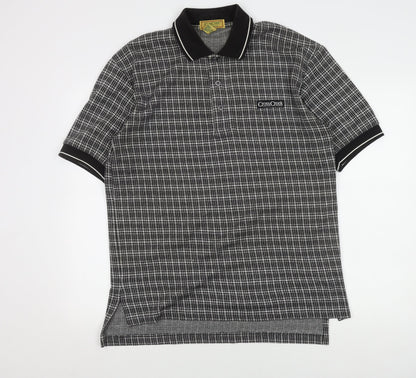 CrossCreek Men's Black Check M Polo Shirt