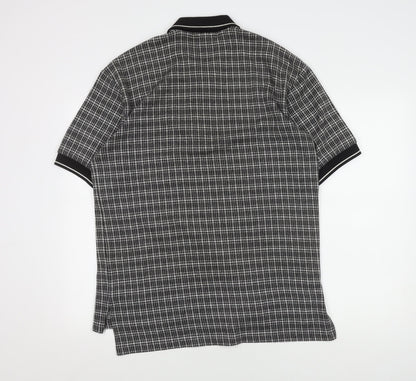 CrossCreek Men's Black Check M Polo Shirt