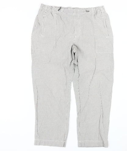 Unisex Adultss UK Size L Cotton Traders Regular Fit Casual Grey Trousers