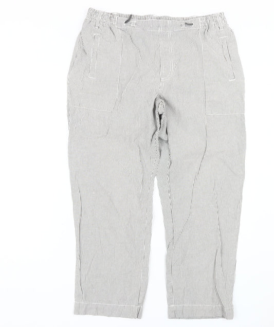 Unisex Adultss UK Size L Cotton Traders Regular Fit Casual Grey Trousers