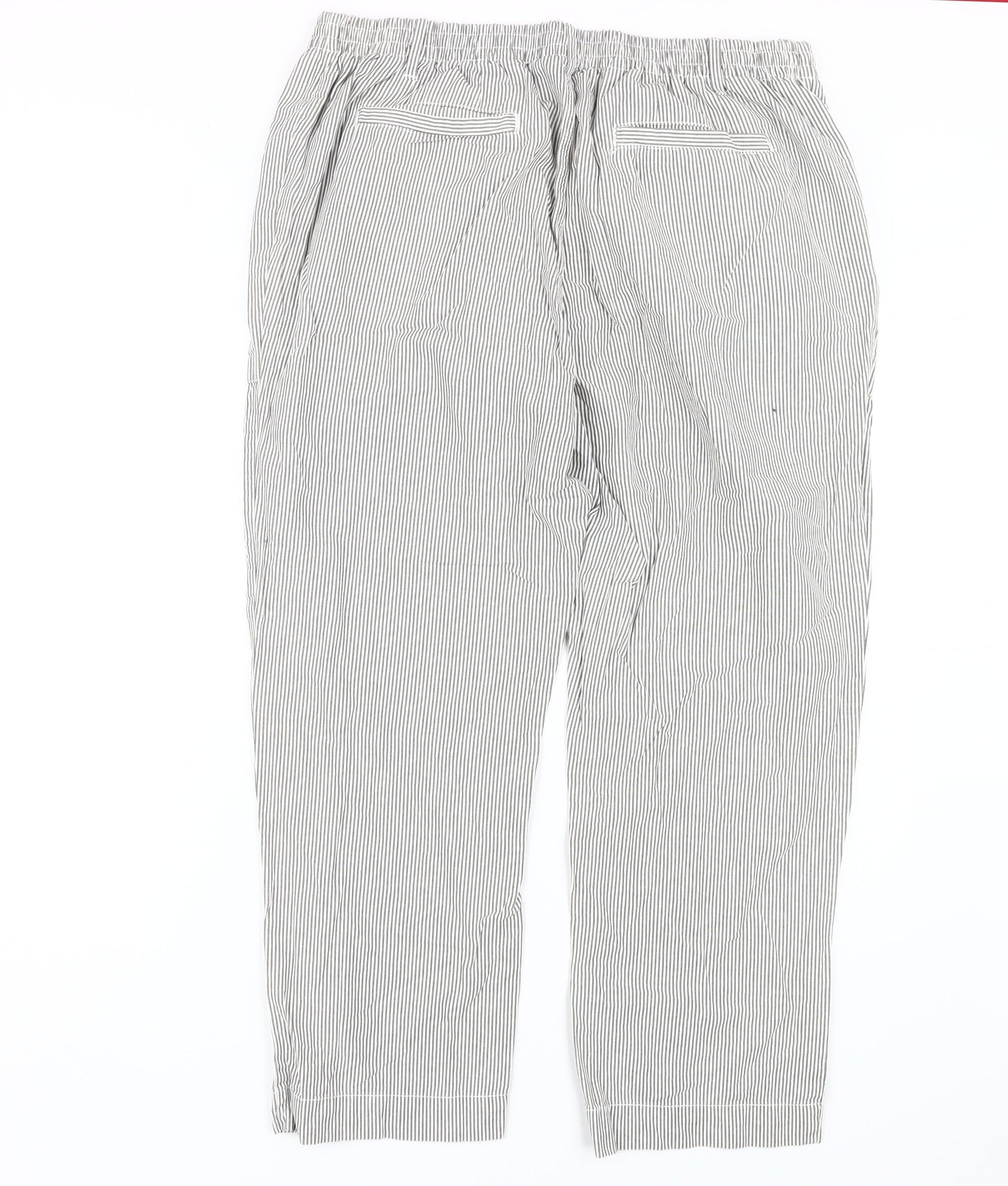 Unisex Adultss UK Size L Cotton Traders Regular Fit Casual Grey Trousers