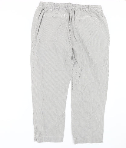 Unisex Adultss UK Size L Cotton Traders Regular Fit Casual Grey Trousers