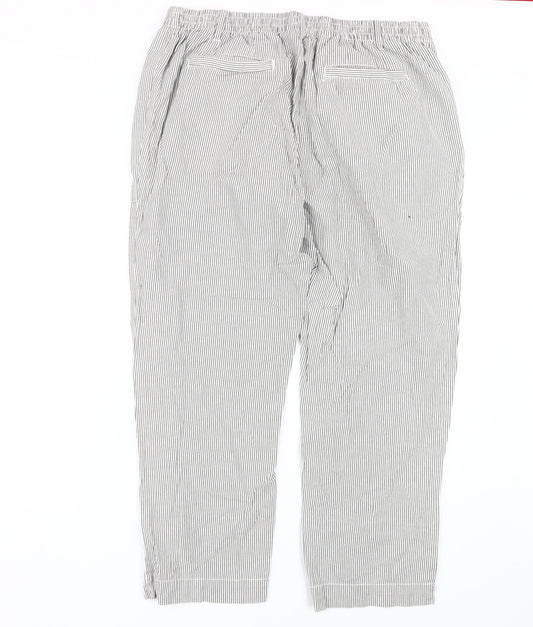 Unisex Adultss UK Size L Cotton Traders Regular Fit Casual Grey Trousers