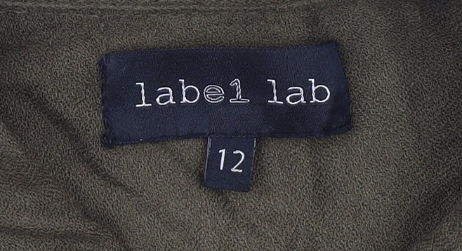Womens UK Size 12 Label Lab Green  Button-Up