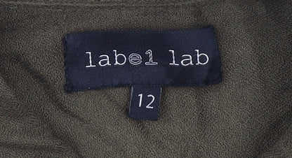 Womens UK Size 12 Label Lab Green  Button-Up