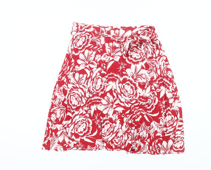 Next Women's Red Floral Skirt Size 8T