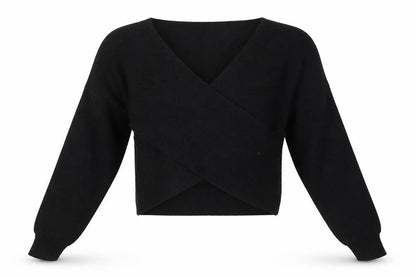 Womens UK Size L Zara Black Wrap Jumper