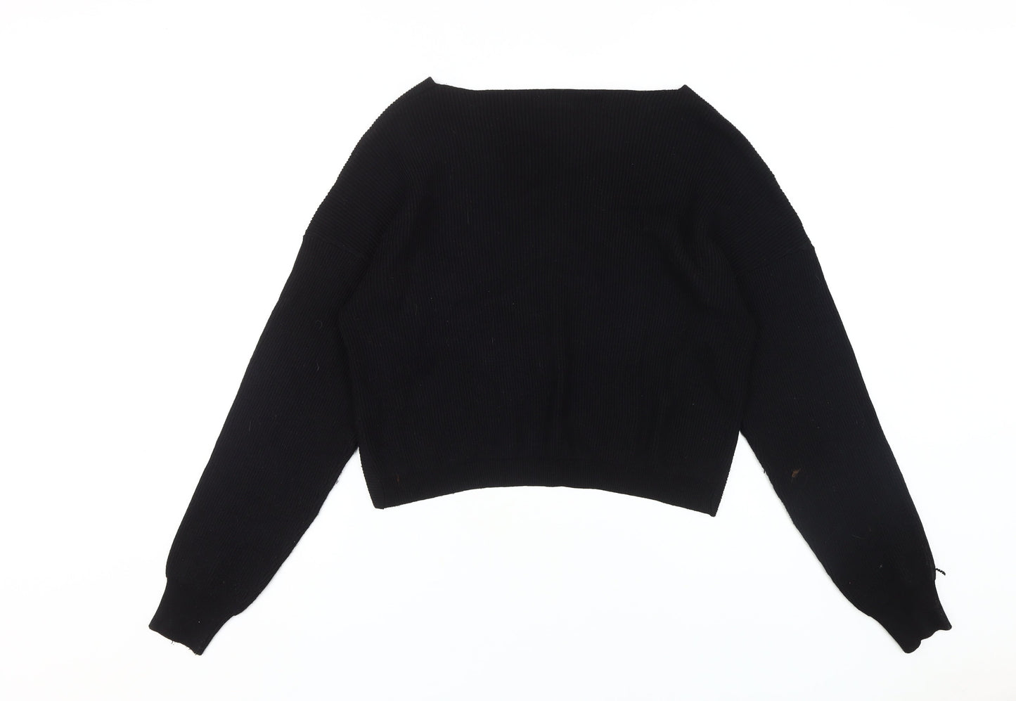 Womens UK Size L Zara Black Wrap Jumper