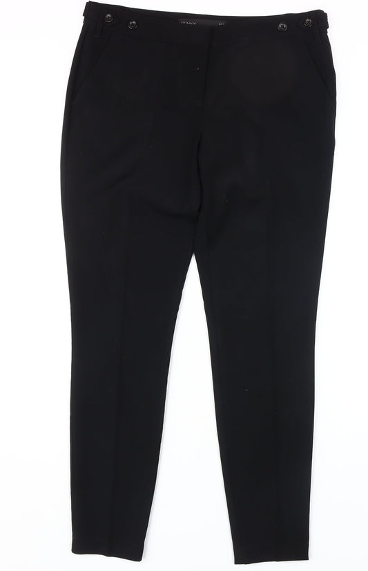 Womens UK Size 12 NEXT Classic Fit Workwear Business Black Trousers