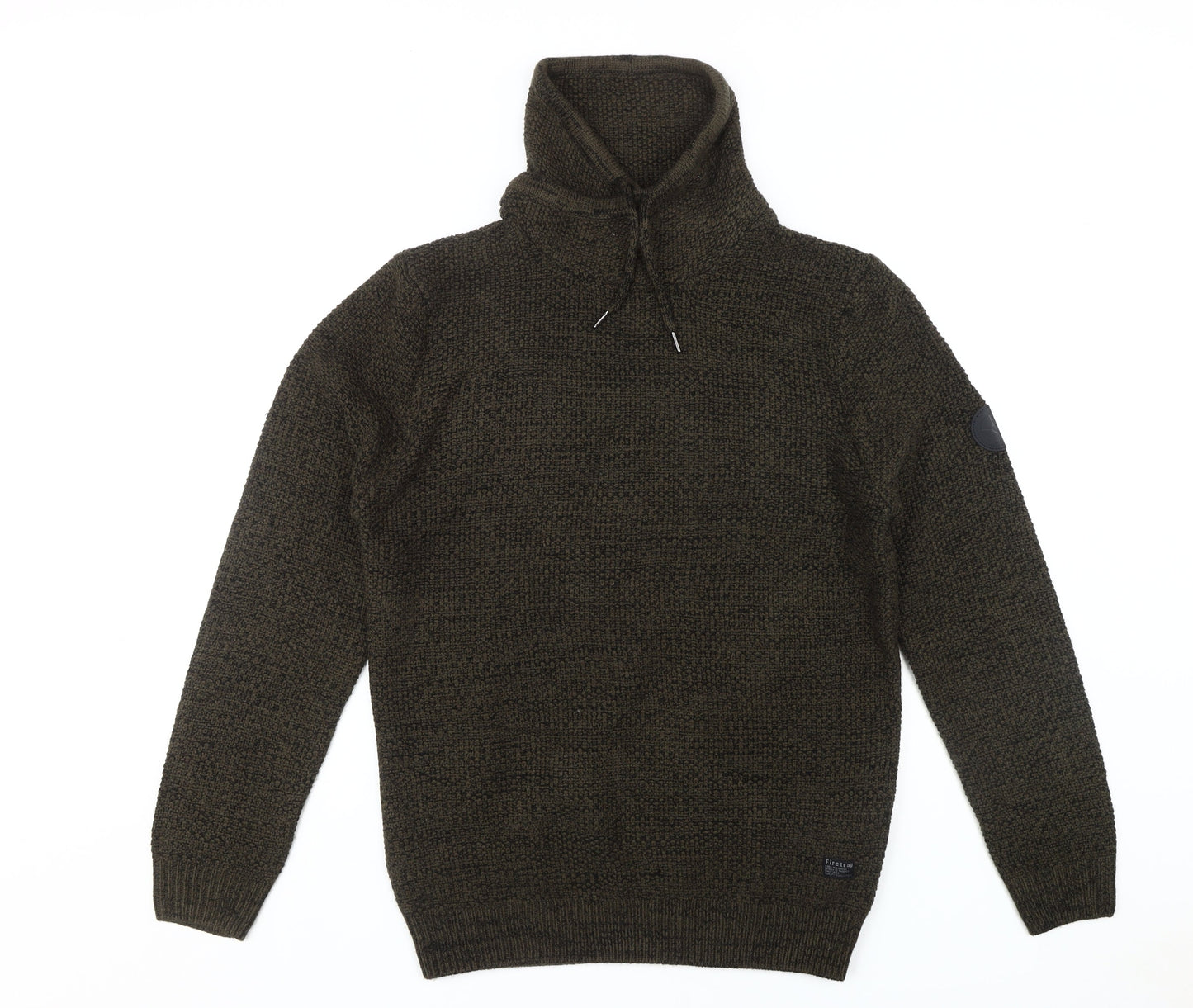 Firetrap Men's Green High Neck Pullover Jumper L