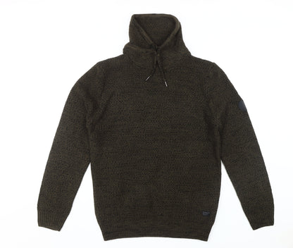 Firetrap Men's Green High Neck Pullover Jumper L