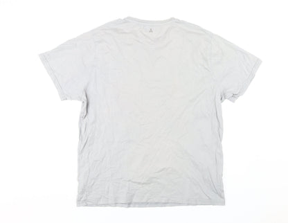 Technicals Men's Grey XL Cotton Crew Neck T-Shirt