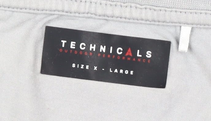 Technicals Men's Grey XL Cotton Crew Neck T-Shirt