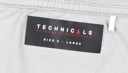 Technicals Men's Grey XL Cotton Crew Neck T-Shirt
