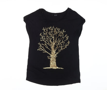 Womens UK Size M BODYFLIRT Black  T-Shirt