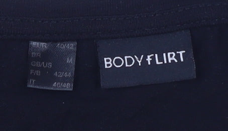 Womens UK Size M BODYFLIRT Black  T-Shirt