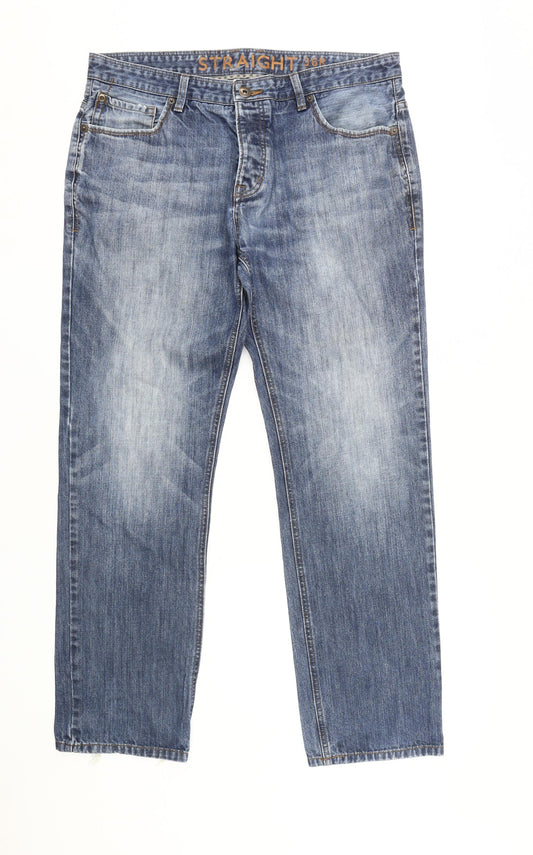 Next Men's Blue Straight Jeans 36R