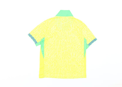 Nike Boys Yellow Football Jersey 2XS Athletic Collared