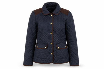 Womens UK Size 10 Dorothy Perkins Blue Quilted Coat