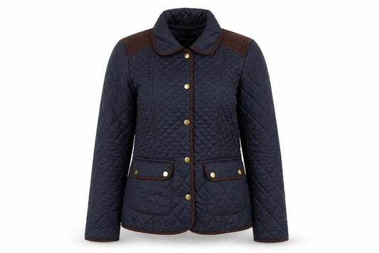 Womens UK Size 10 Dorothy Perkins Blue Quilted Coat