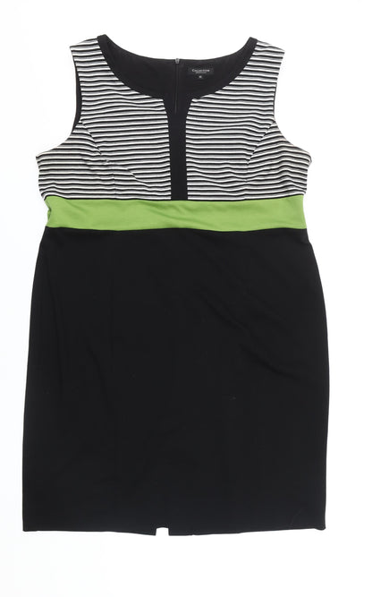Debenhams Women's Black Striped Plus Size Dress 22