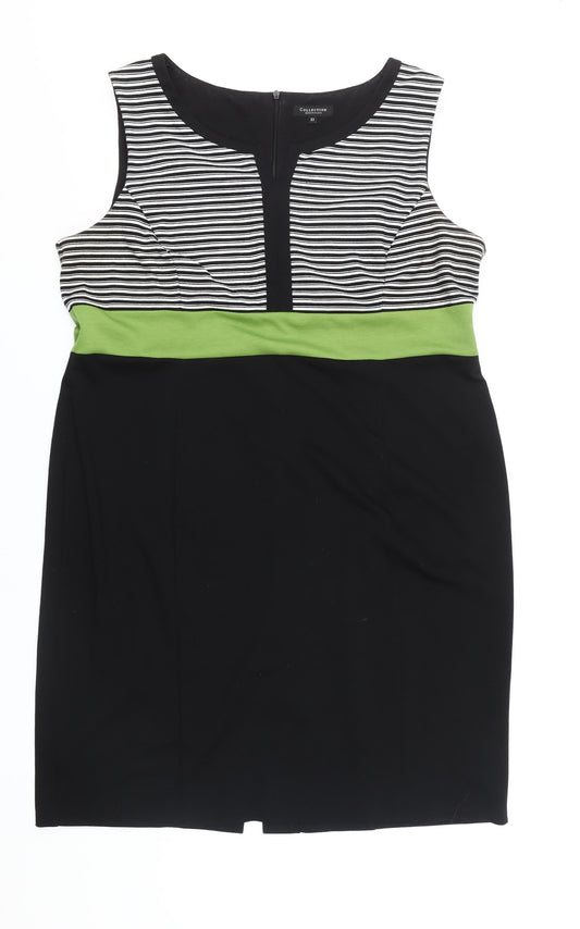 Debenhams Women's Black Striped Plus Size Dress 22