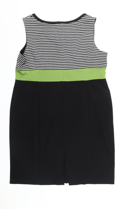 Debenhams Women's Black Striped Plus Size Dress 22