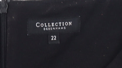 Debenhams Women's Black Striped Plus Size Dress 22