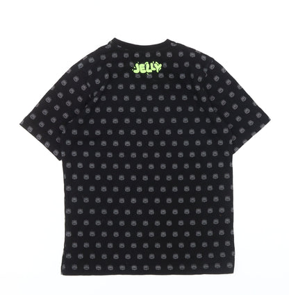 Jelly Boys Black Graphic Print T-Shirt M Pullover