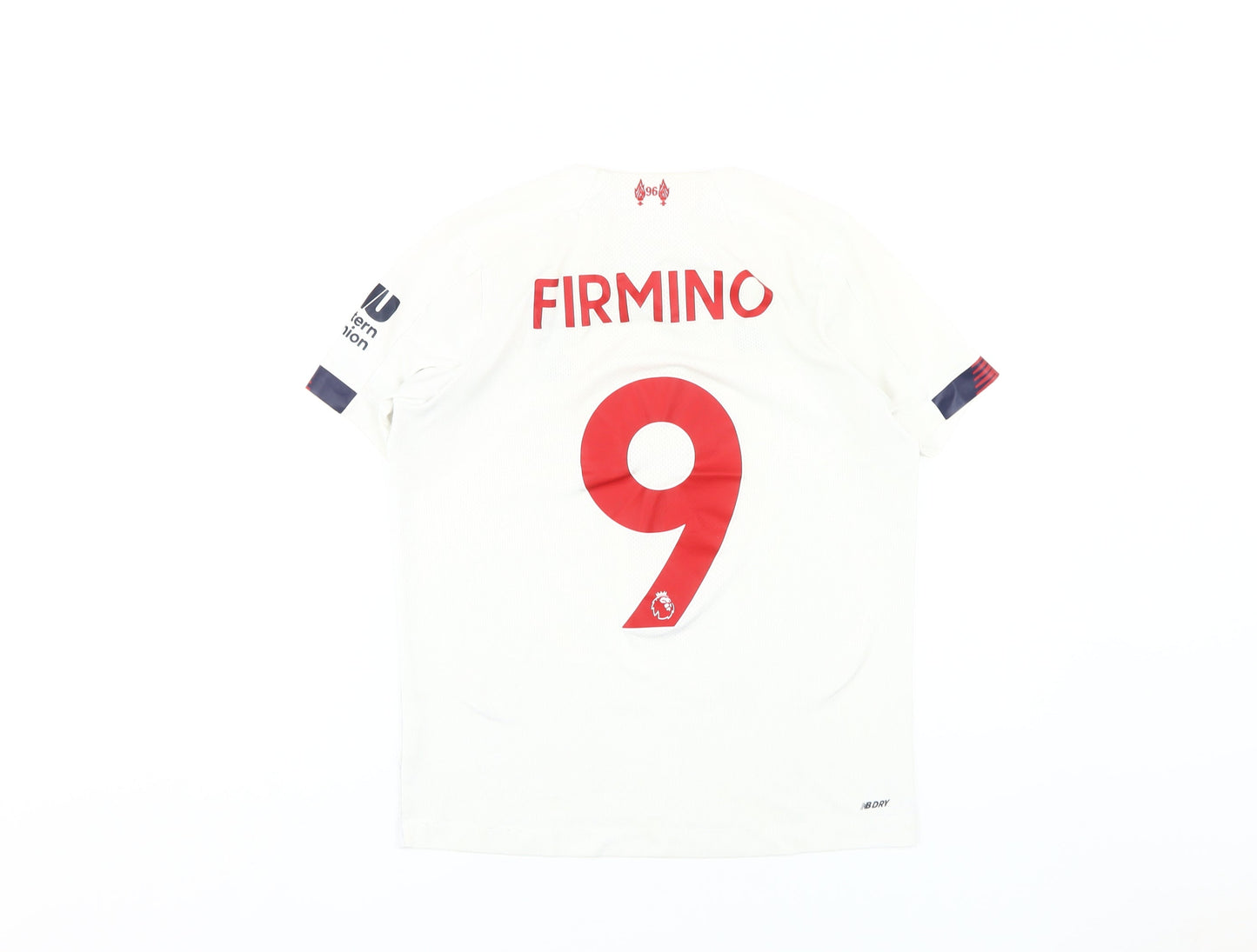 New Balance Boys Football Jersey White 11-12 Years Logo Tee