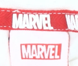 Marvel Boys White Graphic T-Shirt 5-6 Years Cotton Logo