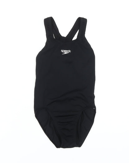 Speedo Women's Black Racerback One Piece Swimsuit Size 8