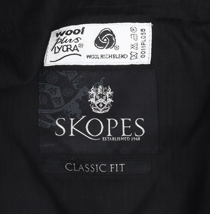 Skopes Men's Classic Fit Black Dress Pants Size 44