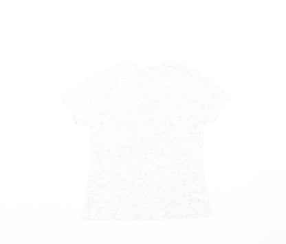 Womens UK Size 8 Marvel White Basic T-Shirt