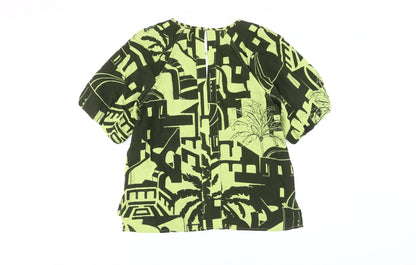 Womens UK Size 14 NEXT Green Basic Blouse
