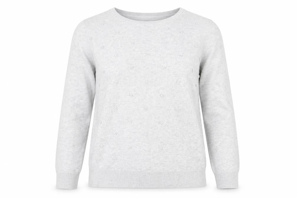 Womens UK Size 14 Maine Grey Pullover Jumper