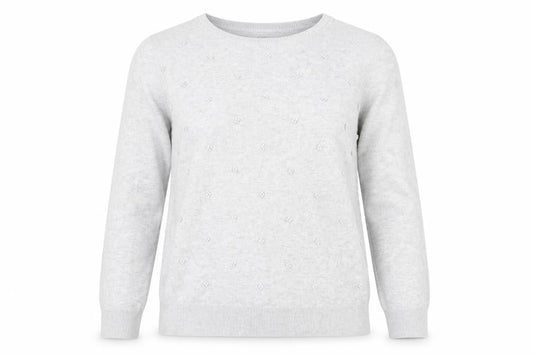Front view of Maine New England Women's Grey Cotton jumper, size 14